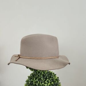 Brixton Light Brown Floppy Fedora Hat Boho Wool Felt XS